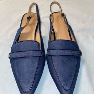 Ann Taylor Factory Denim Slingback Loafers